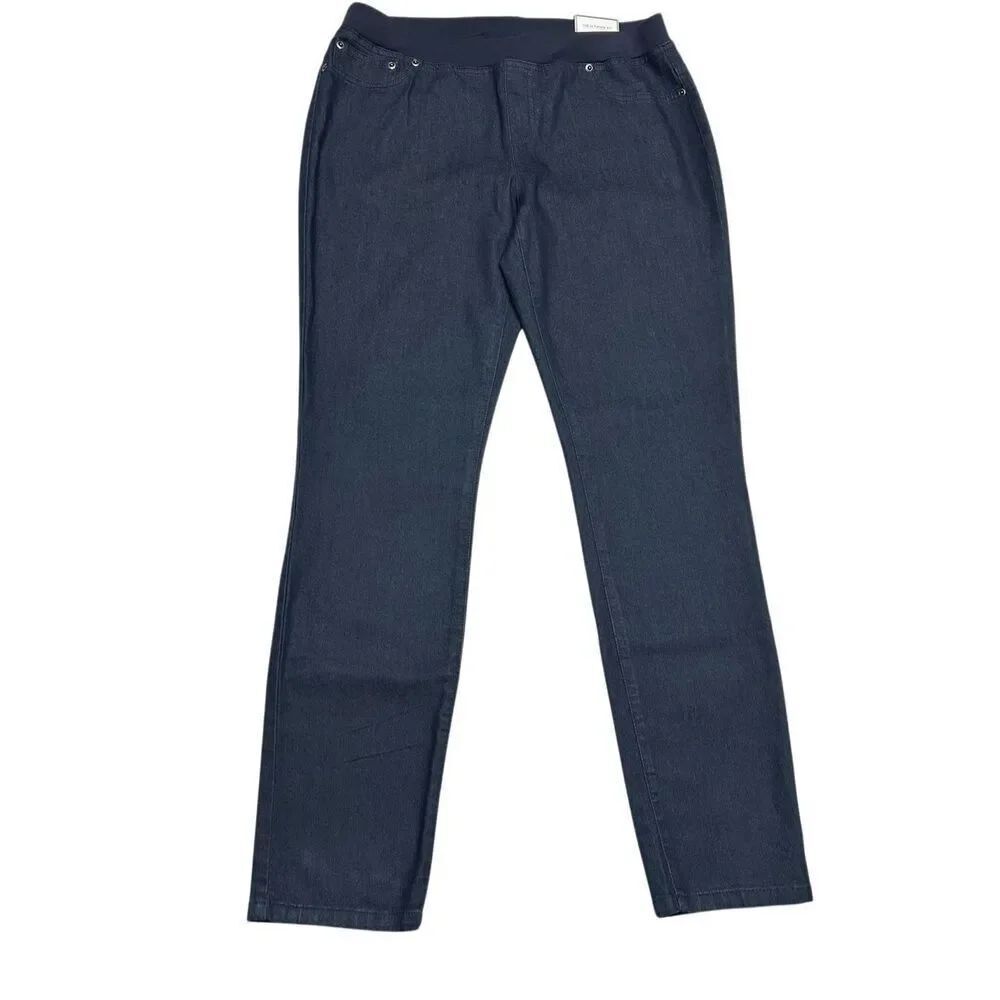 Chico's Platinum Denim Regular Legging True Indigo Size 1.5 US 10 Stretch NWT